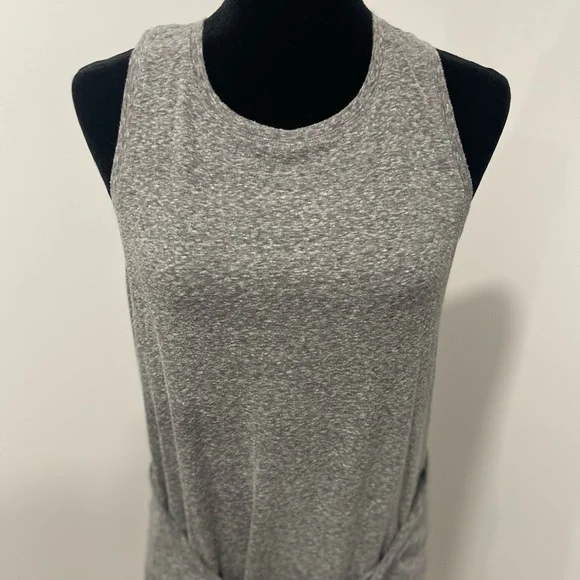 Aerie Gray Sleeveless Wrap Mini Dress - Picture 4 of 10